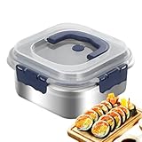 Tewzafiya Brotdose aus Edelstahl – luftdichte Mahlzeitenbehälter mit Deckel – wiederverwendbare...