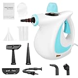 Handdampfreiniger, 500 ml Dampfgarer zur Reinigung 9 in 1 Set Tragbarer Dampfreiniger Auto Teppich...
