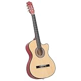 Westerngitarre 38' Akustikgitarre aus Lindenholz mit Cutaway für Anfänger & Fortgeschrittene –...
