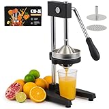 CO-Z Manuelle Zitruspresse, robust mit konischer & flacher Druckplatte, professionelle...