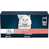Gourmet Perle Erlesene Streifen Katzenfutter nass, Sorten-Mix, 60er Pack (60 x 85g)