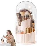 Frfik Make-up-Pinselhalter für Schminktisch, Kosmetik-Aufbewahrungsbox, 360 Grad drehbar,...