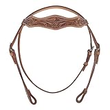 Brama West Westerntrense „Utah“ – Elegantes Zaumzeug aus Leder mit floraler Handpunzierung -...