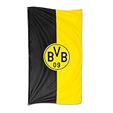 Borussia Dortmund BVB-Hissfahne im Hochformat (100 x 200 cm), Schwarz/gelb