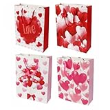 OISE ART STORE Trade Shop – Set mit 6 Geschenktüten zum Valentinstag Herzen 18 x 23 x 8,5 cm...