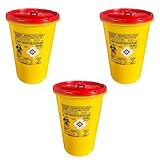 3 x Nadelabfallbehälter 2l Spritzenabwurfbehälter Kanülenbox | Kanülensammler,...