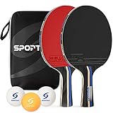 Tischtennisschläger, Tischtennis-Set mit 2 Schlägern und 3 Bällen und Tischtennis-Schläger mit...