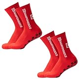 LAUMOE 2 Paare Grip Socken Fussball, Fußball Socken, Football Socks, Socken Fussball Fußballsocken...