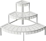 3 Stufen Metall Blumentreppe, Pflanzentreppe Blumenbank, Pflanzenregal Blumenregal, Pflanzenständer...