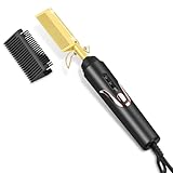 Flintronic Elektrischer Heißkamm Haarglätter Bürste, 2 in1 Elektrische Kamm Haarglätter...