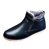 Generisch Herren wasserdichte Winterstiefel Kunstfell stiefeletten Warm GefüTtert Schneestiefel...