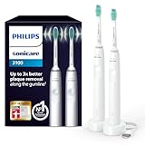 Philips Sonicare 3100 elektrische Zahnbürste, Schallzahnbürste, Andruckkontrolle und Timer, Weiß,...