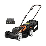 WORX WG779E.1 36 V (40 V max), kabelloser Rasenmäher, 34 cm, 2 x 4,0 Ah Batterien