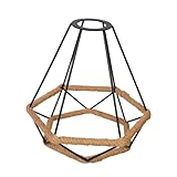 SEWOART Handgefertigter Eisenlampenschirm mit Handgewobenem Seil Robuste Metallfassung Effektive...