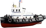 Playtastic Schiffsbausatz: 70-teiliger Schiff-Bausatz Schlepper aus Holz (Modell, Spielzeug Holzboot...