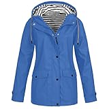 Generisch Regenjacke Damen Wasserdicht Regenmantel Winddicht Übergangsjacke Locker Sommerjacke Mit...