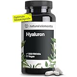 Vegane Hyaluronsäure – 500 mg Hyaluron/Kapsel – 90 Kapseln für 3 Monate – 500–700 kDa –...