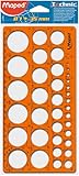 Maped M277620 - Kreisschablone Technic, für Kreise Ø 1 - 35 mm, orange