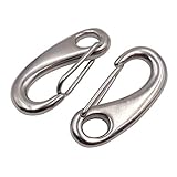 10 Stück 70mm Schnapphaken Edelstahl V4A Inox rostfrei 3 Größen Karabiner Schnapper Öse Auge