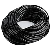 2 STK Spiral Kabelschlauch Schwarz,35 Meter Universal Kabel Spiralschlauch, Kabelschutzschlauch...