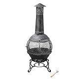 tepro Jacksonville Guss-Feuerstelle – Gartenkamin im spanisch-mediterranen Stil, Ø 52 cm,...