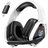 2.4Ghz Wireless Gaming Headset for PS5/PS4/PC(USB-A Port) - 40H Battery Life, Spatial Audio with...