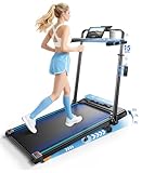 6-IN-1 Laufband für Zuhause Klappbar mit Abnehmbarem Tisch,3.0HP Laufbander mit Steigung bis...
