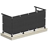 Balkonabdeckung Höhe 90 cm, 100 cm Balkonabdeckung Sichtschutz für Balkon Terrasse, Außenbereich,...