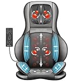 COMFIER Shiatsu Massagesitzauflage mit Knet-, Rollen-, Vibrations- und Luftkompressionsmassage,...