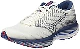 Mizuno Damen Wave Rider 26 Sneaker, Swhite Silver Ibizablue, 40 EU