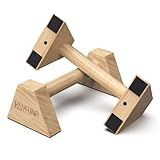 HSYFUNA Liegestützgriffe Holz, Parallettes, Rutschfeste Griffe Liegestütze, Push Up Stand Bars,...