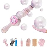 Rauchblasenmaschine mit Nebeleffekt und bunter Beleuchtung, magisches Seifenblasenpistolen-Spielzeug...