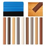 9 Stück Laminat Reparaturset, Parkett reparaturset mit Blauer Schaber Holzkorrekturstift Holzkitt...