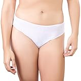 One-Wear Einweg Unterhosen Damen Baumwolle(Weiß 5er Pack) Einmal Unterwäsche Einmalunterhosen...