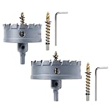 POWERTEC 14913 Hartmetall-Lochsägen für Weich- und Hartmetall, 7,6 cm und 10,2 cm,...