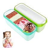 DASIAUTOEM 2er-Set Eisbehälter für Speiseeis 1.5 L, Eiscreme Behälter, Hausgemachte Eiscreme...