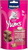 Vitakraft Cat Yums, Katzen Leckerli, weicher Katzensnack gefüllt mit Leberwurst, im...