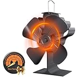 Kaminventilator, Ofenventilator ohne strom, Leiser Kamin Ventilator kaminlüfter mit 4 Blättern...