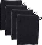 SREBIWO 6 Stück Waschlappen, Mikrofaser Waschhandschuhe Seiftücher mit Aufhängeschlaufen 15 x 21...