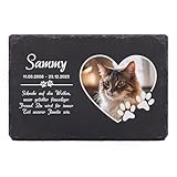 LAUBLUST Personalisierte Grabplatte mit Name & Foto als Grabschmuck für Hund, Katze & andere...