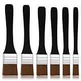 6 Stück Pinselset, Malerpinsel Dekoration, 6 Größen Schwarzer Emulsionspinsel, Weiche Holzpinsel...