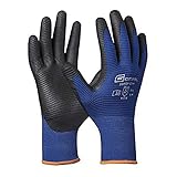 Gebol Super Grip, 1 Paar Arbeitshandschuhe Herren mit Nitril-Beschichtung, rutschfeste...