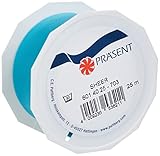 Präsent C.E. Pattberg Sheer Organzaband türkis, 25 m Geschenkband zum Einpacken von Geschenken, 40...