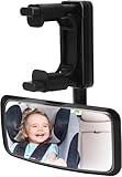 Rücksitzspiegel für Babys 360° drehbar – Auto Babyspiegel mit Hakenclip für Rückbank –...
