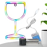 LED Bar Leuchtschild | Dekoratives Schild in Form eines Weinglases Neon | Dekorative Beleuchtung...