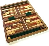 Faltbares Backgammon-Set aus Holz, mehrere Größen erhältlich (15,2 cm)