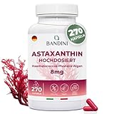 Bandini® Astaxanthin 270 Kapseln | Natürliches Antioxidans aus der Alge Haematococcus Pluvialis |...