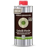 OLI-NATURA Leinöl-Firnis, biologischer Holzschutz, lebensmittelecht-zertifiziert, 0.25L, farblos -...