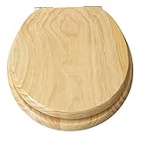 Toilettensitz aus Holz, Absenkautomatik, Scharnier, Toilettendeckelbezug mit Armaturen, Badezimmer...