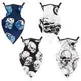 ewndhtse 4 Stück Sommer-Halstuch, Gesichtsabdeckung, Sonnenschutz, Sturmhaube, Bandana, Schal für...